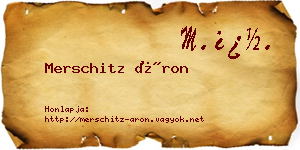Merschitz Áron névjegykártya